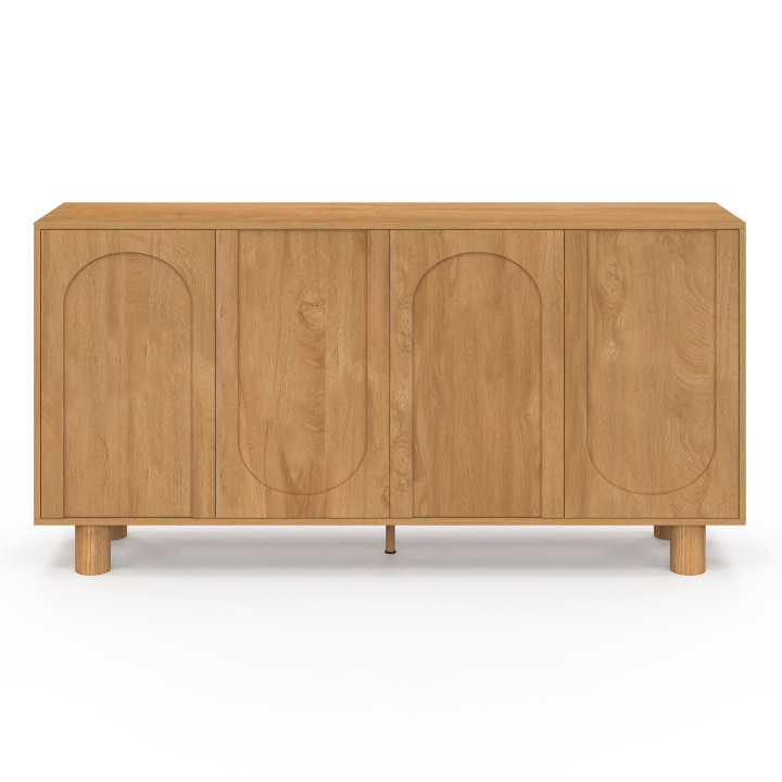 Credenza a 4 ante da 160 cm con design ad arco in legno di quercia - ARCHIE | IdMarket