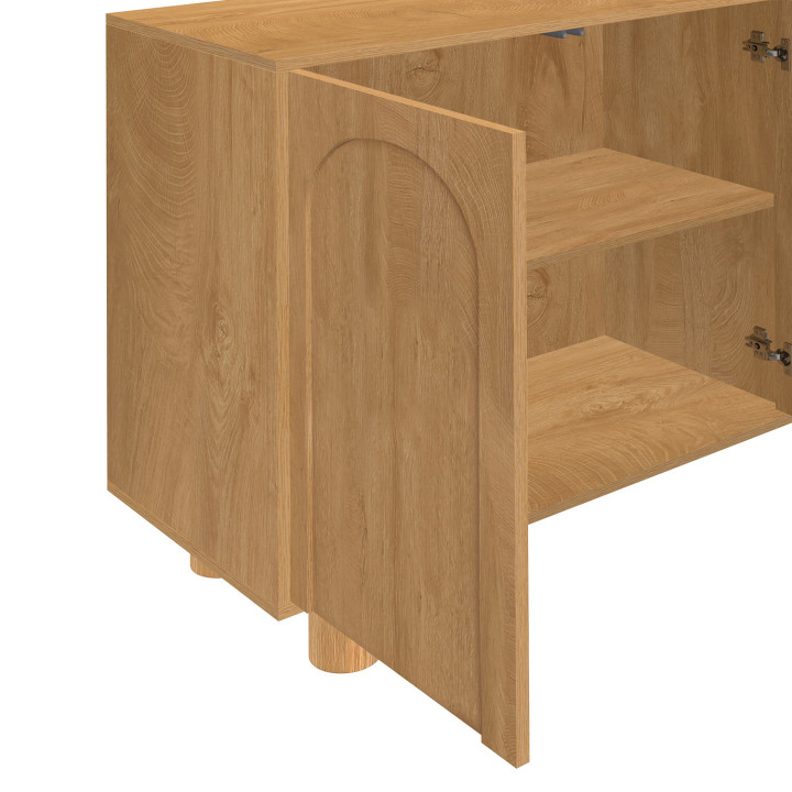 Credenza a 4 ante da 160 cm con design ad arco in legno di quercia - ARCHIE | IdMarket
