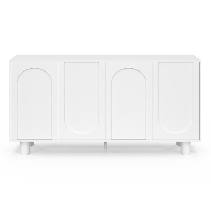 Credenza di design ad arco bianca a 4 ante da 160 cm - ARCHIE | IdMarket
