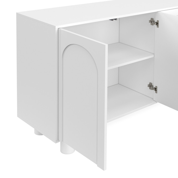Credenza di design ad arco bianca a 4 ante da 160 cm - ARCHIE | IdMarket