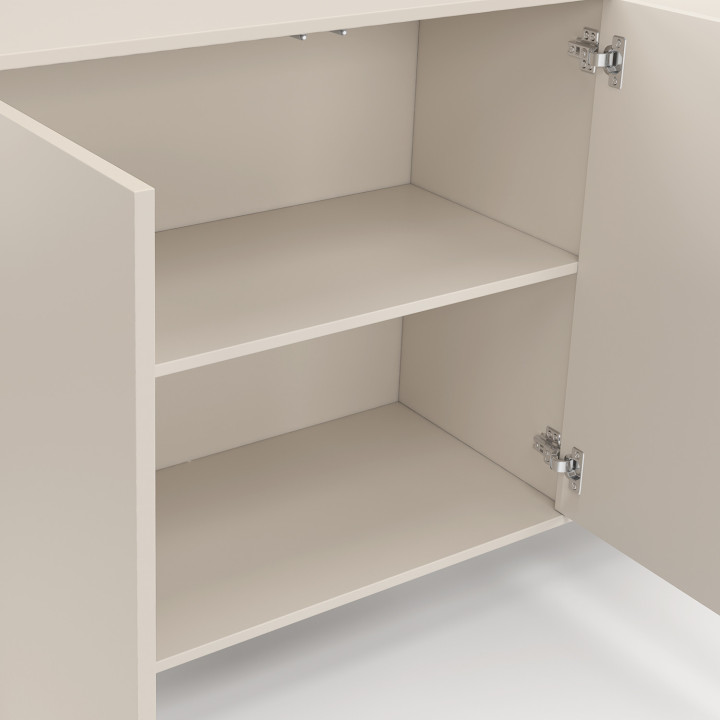 Credenza da 160 cm con 4 ante in legno beige - BERTILLE | IdMarket