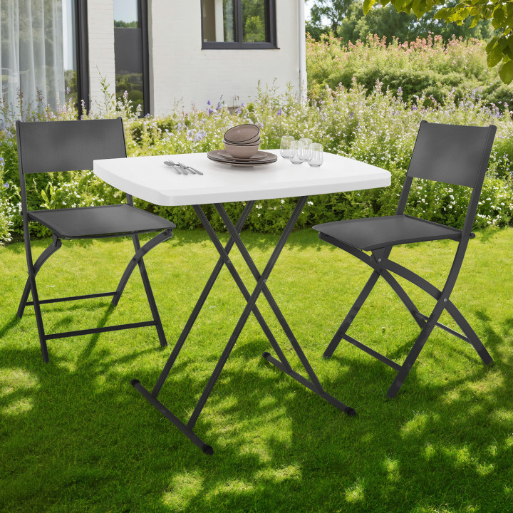 Tavolo pieghevole portatile da 77 cm regolabile in altezza per il campeggio o il divertimento - URBANA | IdMarket