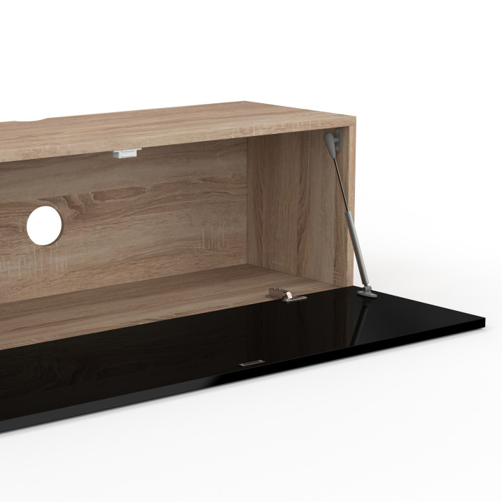 Porta TV a parete da 180 cm in legno e nero - ELIO | ID Market