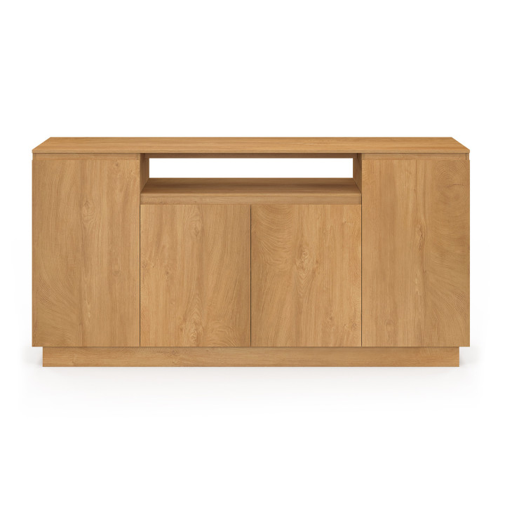 Credenza a 4 ante da 160 cm con nicchia centrale in legno - SERENA | IdMarket