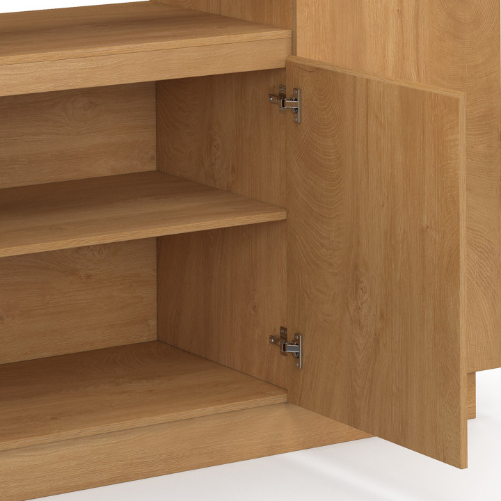 Credenza a 4 ante da 160 cm con nicchia centrale in legno - SERENA | IdMarket