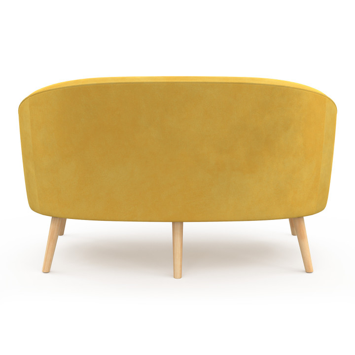 Economico divano letto in velluto giallo - SONIA | ID Market