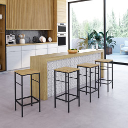 Sgabelli industriali economici - Set di 4 - DETROIT | ID Market