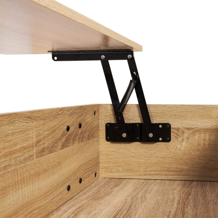 Tavolino bianco e in legno con piano sollevabile - PHOENIX | ID Market