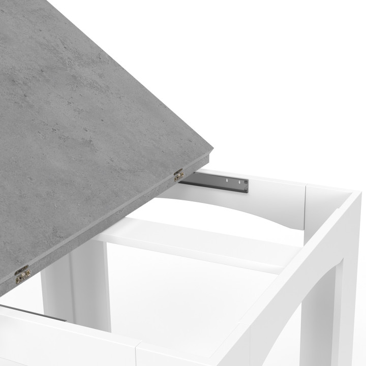 Tavolo da pranzo allungabile in cemento cerato a buon mercato per 4-8 persone | ID Market