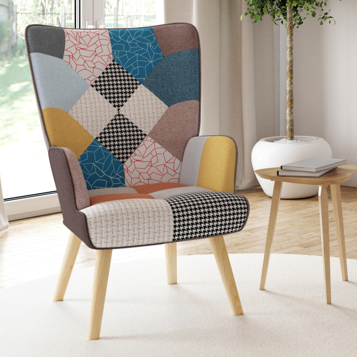 A buon mercato Poltrona scandinava patchwork | ID Market