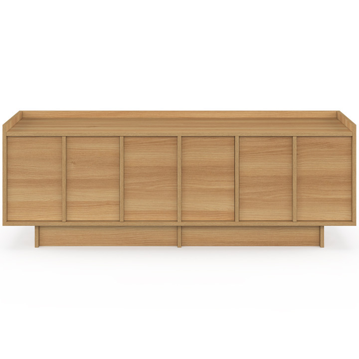 Porta TV di design minimalista a 3 ante da 140 cm in faggio - ROSIE | IdMarket