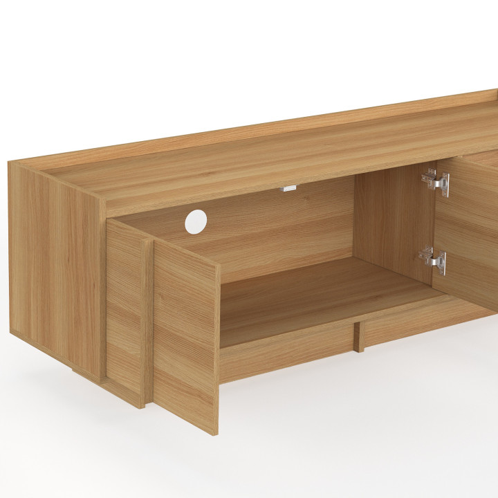 Porta TV di design minimalista a 3 ante da 140 cm in faggio - ROSIE | IdMarket