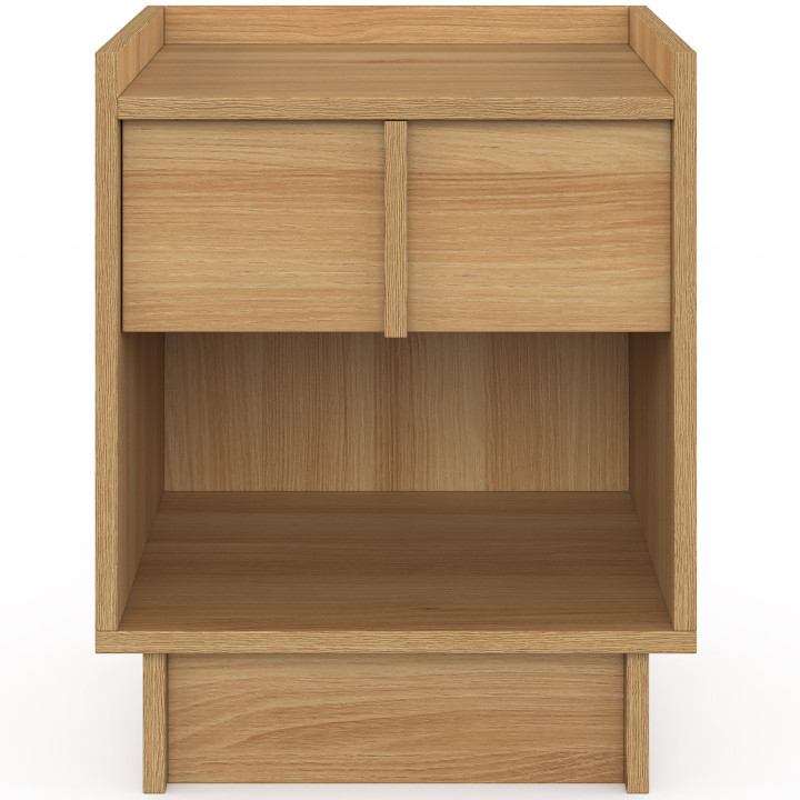 Set di 2 comodini con 1 cassetto e 1 nicchia dal design minimalista in legno di faggio - ROSIE | IdMarket