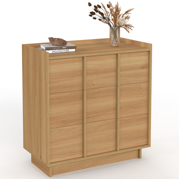 Cassettone a 3 cassetti, 80 cm, design minimalista in faggio - ROSIE | IdMarket