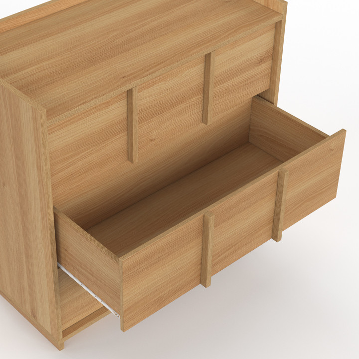 Cassettone a 3 cassetti, 80 cm, design minimalista in faggio - ROSIE | IdMarket