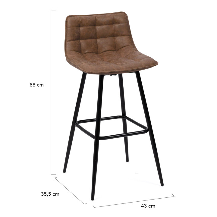 Sgabelli da bar vintage - Set di 2 - MADY | ID Market