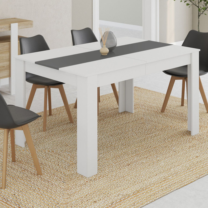 Tavolo da pranzo per 6 persone bianco e grigio - GEORGIA | ID Market