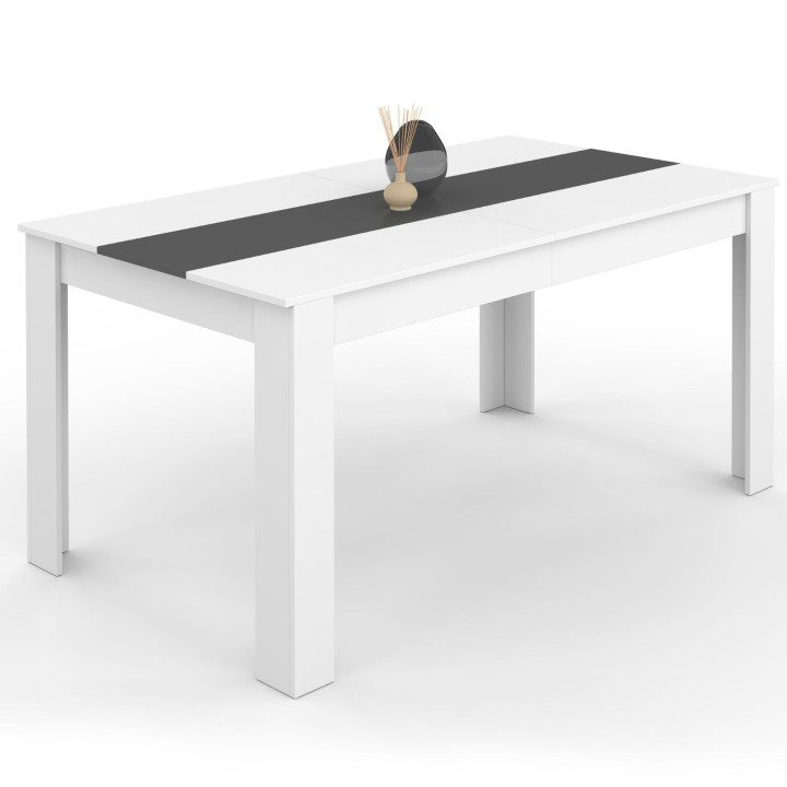 Tavolo da pranzo bianco e grigio per 8 persone - GEORGIA | ID Market