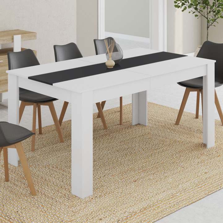 Tavolo da pranzo bianco e grigio per 8 persone - GEORGIA | ID Market