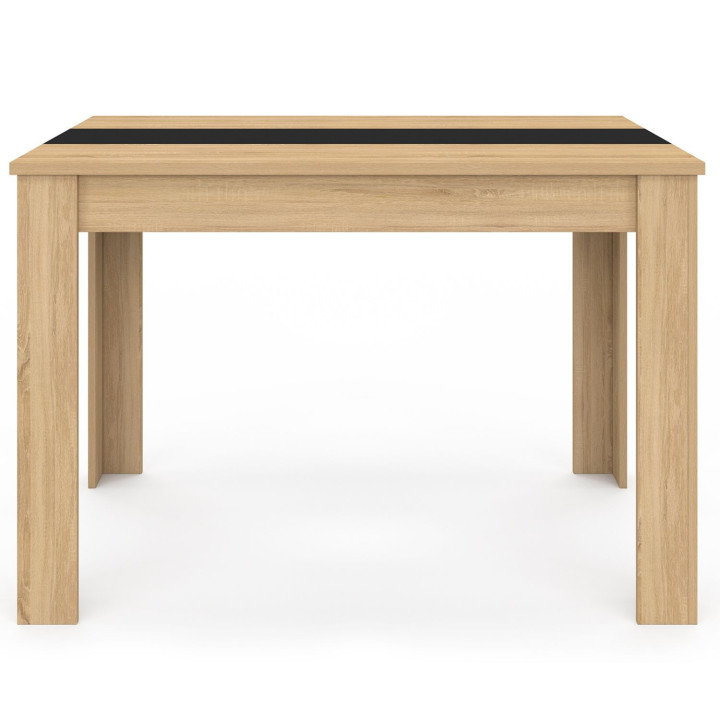 Tavolo da pranzo a buon mercato per 4 persone in legno di faggio e nero