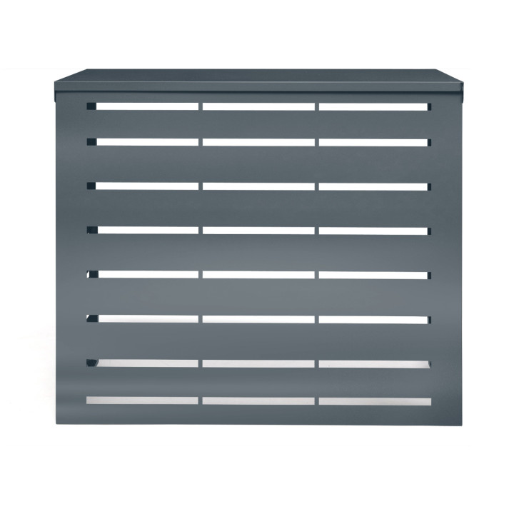 Coperchio per condizionatore in metallo grigio carbone per unità esterna 110 x 55 x 80 cm | IdMarket