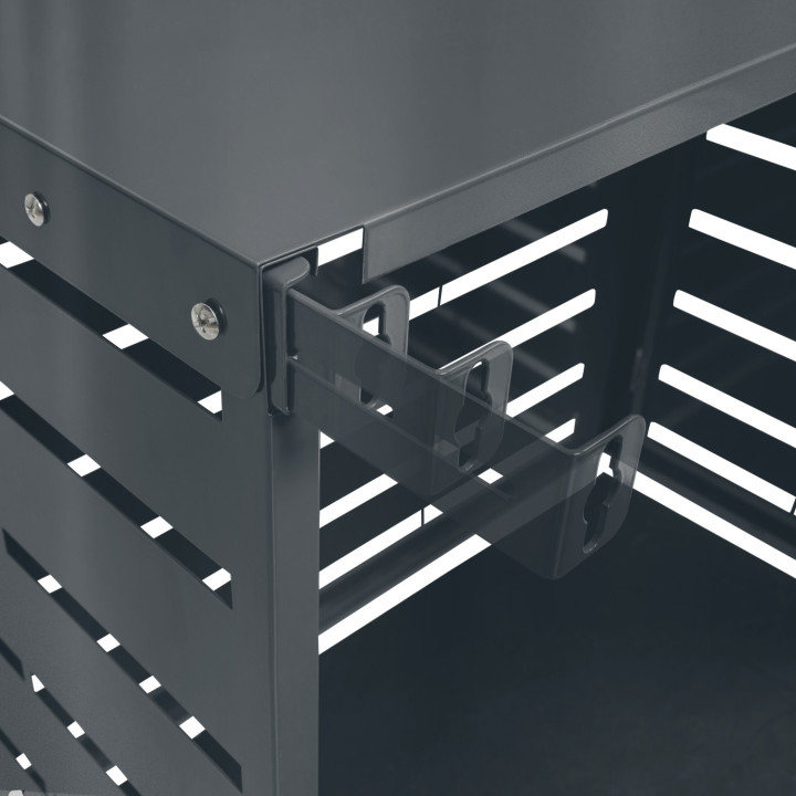 Coperchio per condizionatore in metallo grigio carbone per unità esterna 110 x 55 x 80 cm | IdMarket