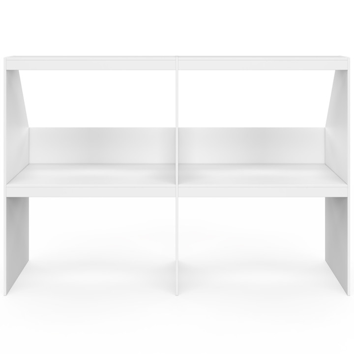 Scaffale inclinato con 4 ripiani 160 x 50 x 110/70 cm bianco - TOMI | IdMarket