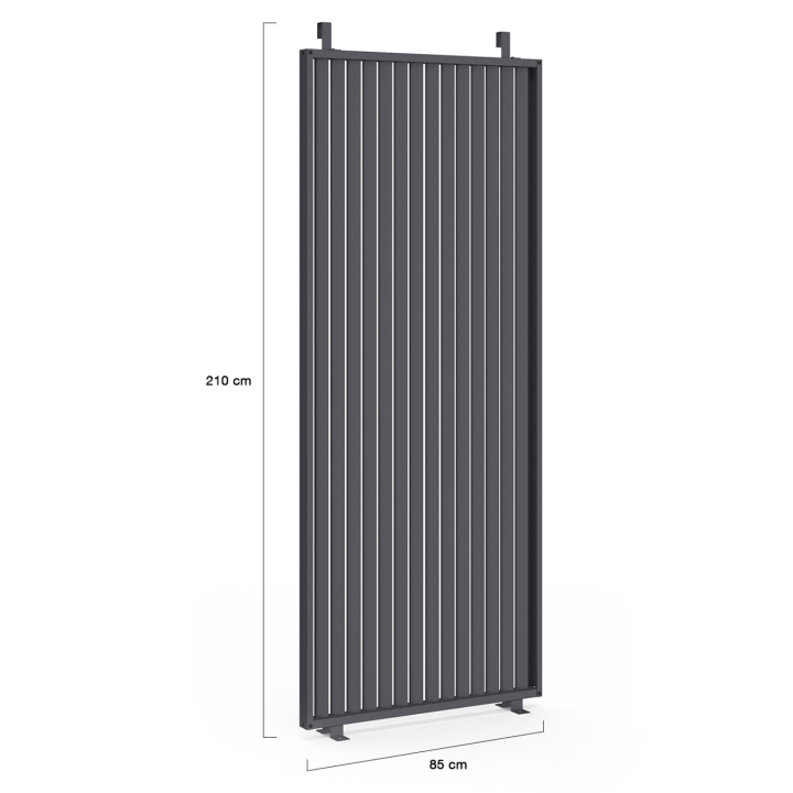 Pergola da collezione a lamelle verticali a scomparsa 3x4 M 4 sezioni modulari grigio antracite