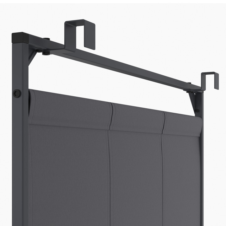 Pergola a lamelle grigio carbone con tetto retrattile e 4 sezioni modulari 3x4M | ID Market