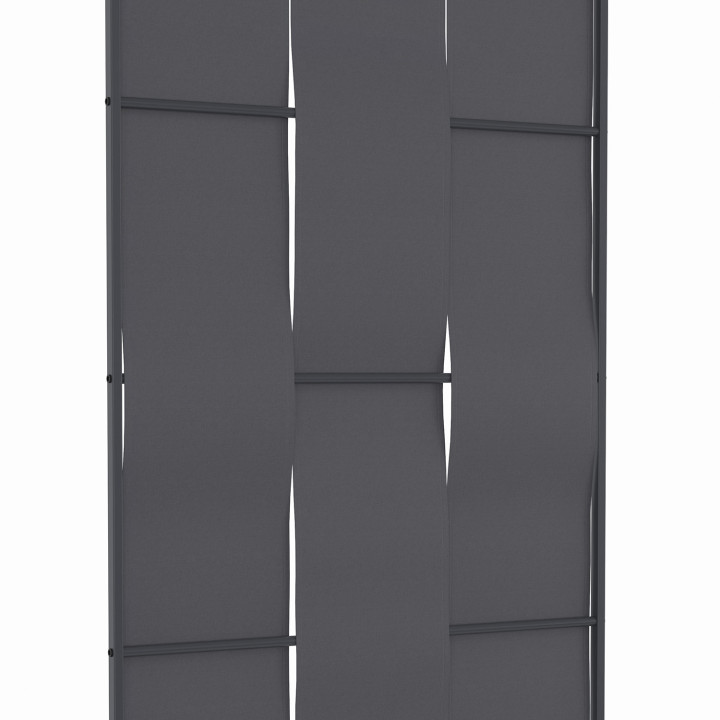 Pergola a lamelle grigio carbone con tetto retrattile e 4 sezioni modulari 3x4M | ID Market