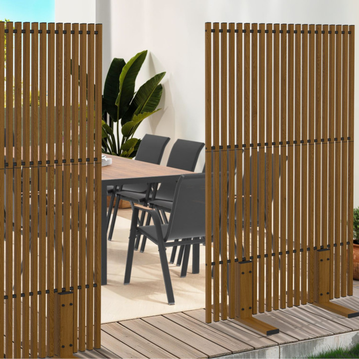 Paravent extérieur ajour claustra extérieure 80x150cm gris anthracite | ID Market
