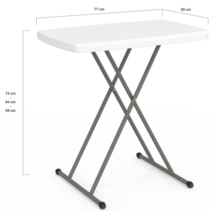 Tavolo pieghevole portatile da 77 cm regolabile in altezza per il campeggio o il divertimento - URBANA | IdMarket