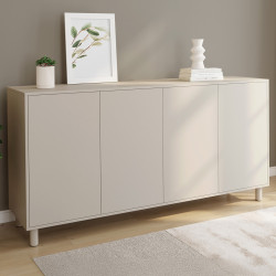 Credenza da 160 cm con 4 ante in legno beige - BERTILLE | IdMarket