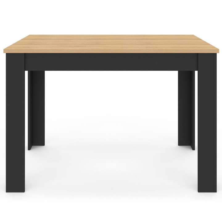 Tavolo da pranzo nero e legno per 4 persone 110 cm - ROZY | ID Market
