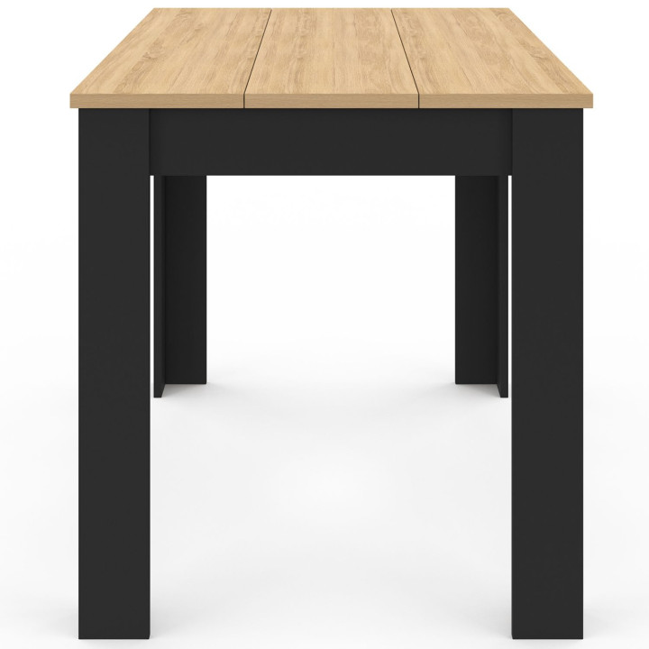 Tavolo da pranzo nero e legno per 4 persone 110 cm - ROZY | ID Market