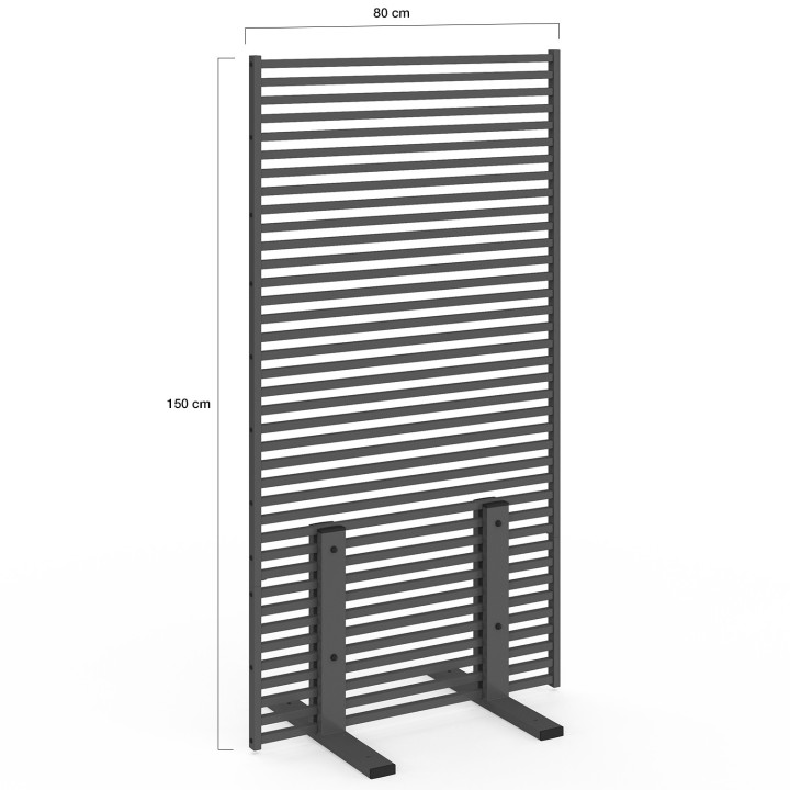 Paravent extérieur ajour claustra extérieure 80x150cm gris anthracite | ID Market