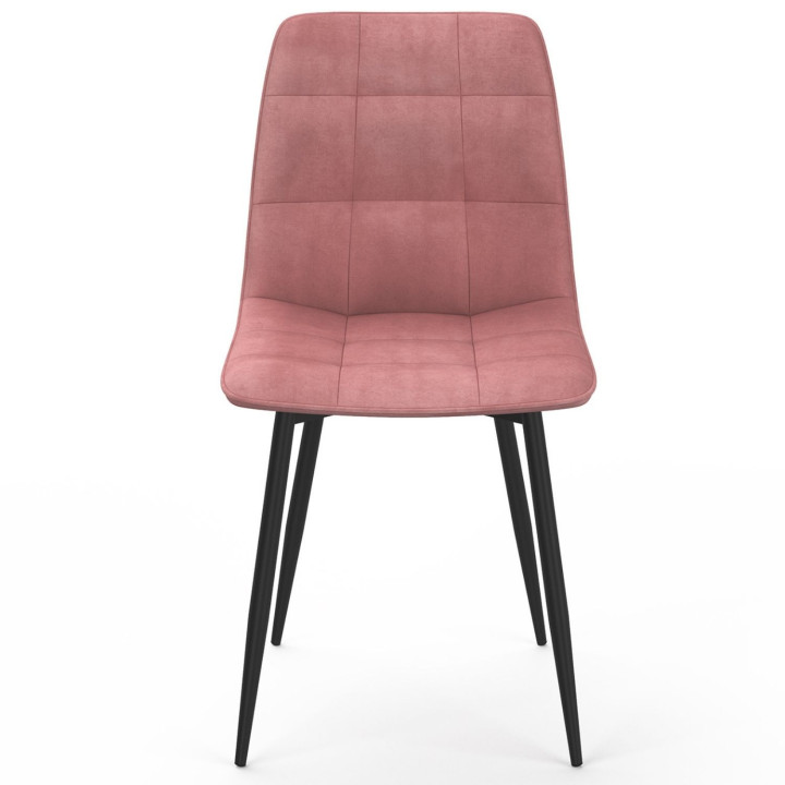 Set di 8 sedie in velluto misto blu x3, rosa x3, giallo ocra x2 - MILA | IdMarket