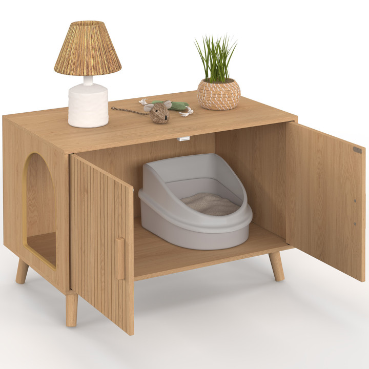 Copriwater per gatti con doppia porta - JULIETTE | IdMarket