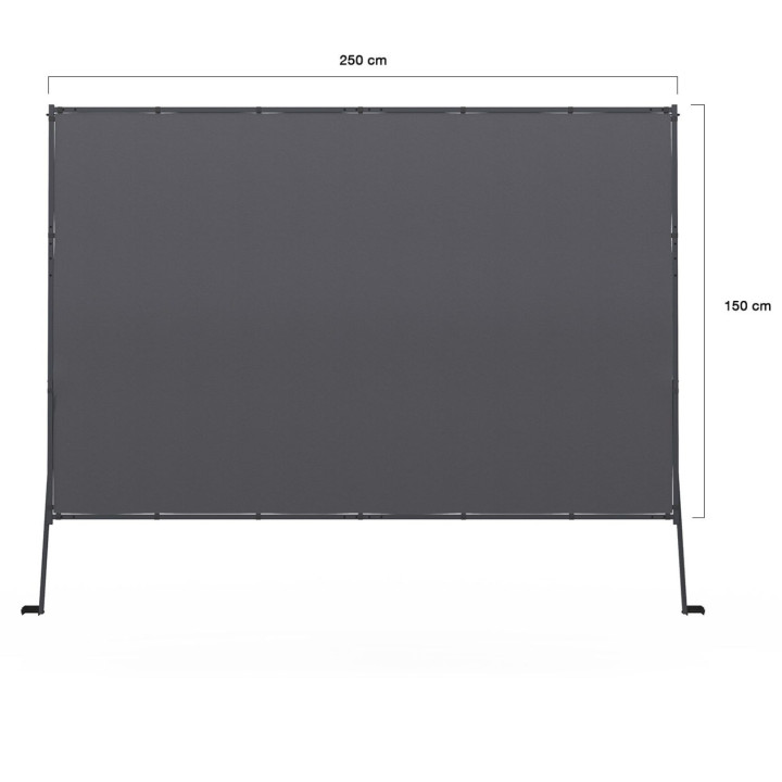 Tenda inclinabile e regolabile 250 x 150 cm per pergola retrattile grigio antracite | IdMarket