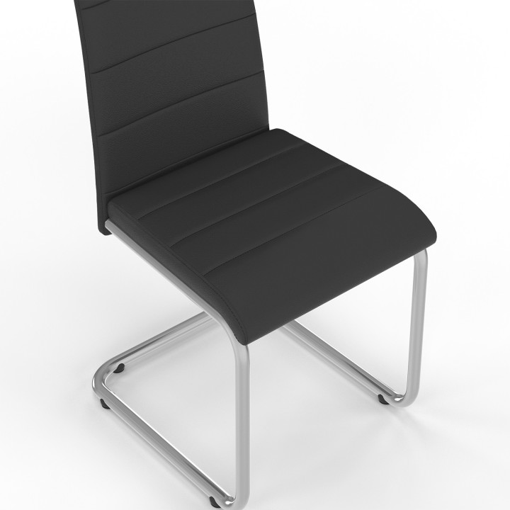 Set di 4 sedie da pranzo nere economiche - MIA | ID Market