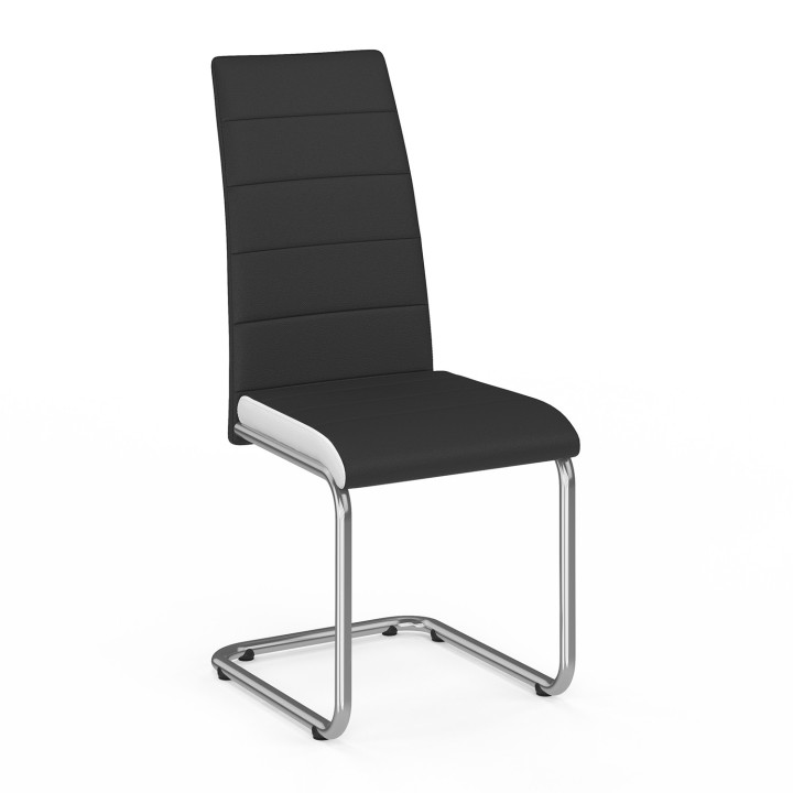 Set di 4 sedie nere con bordi bianchi - MIA | ID Market