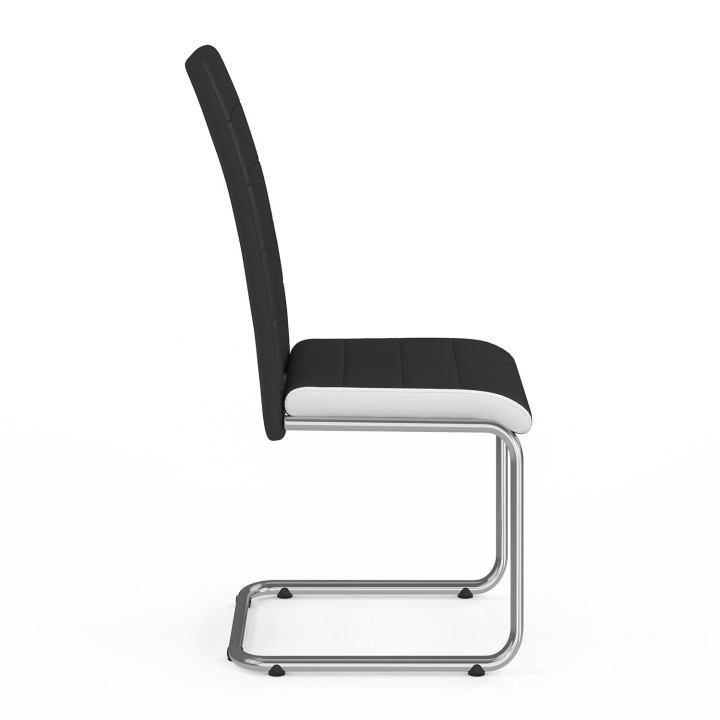 Set di 4 sedie nere con bordi bianchi - MIA | ID Market