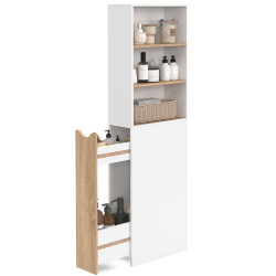 Mobile bagno a 2 livelli con cassetti e 3 ripiani - TOMI | IdMarket