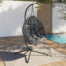 A buon mercato la poltrona luna traforata con cuscino grigio | ID Market