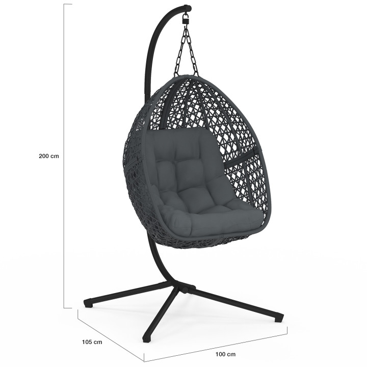 A buon mercato la poltrona luna traforata con cuscino grigio | ID Market