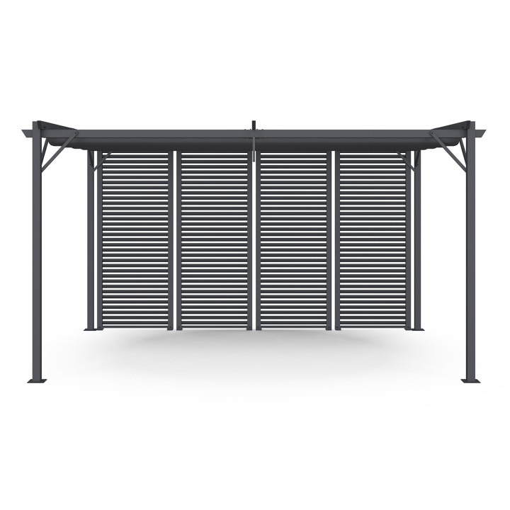 Set di 2 lamelle per pergola modulare grigio antracite | IdMarket