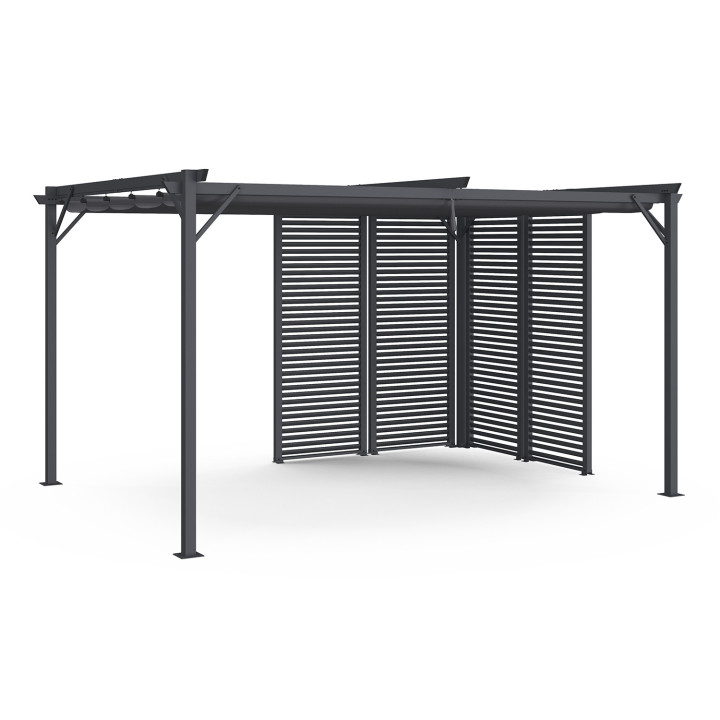 Set di 2 lamelle per pergola modulare grigio antracite | IdMarket