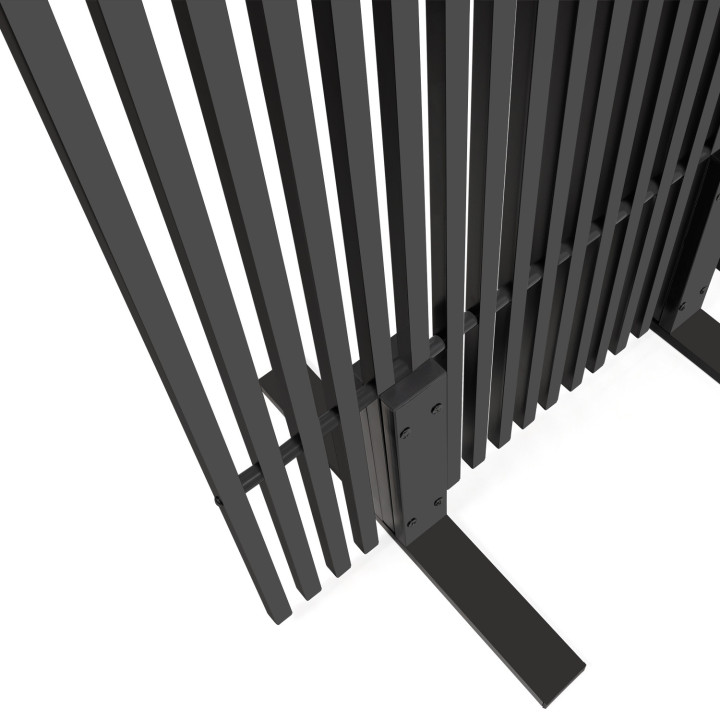 Set di 2 paraventi da esterno traforati, 80 x 150 cm, metallo grigio | IdMarket