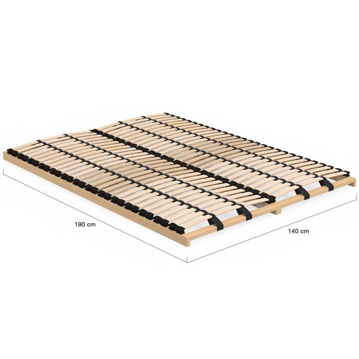 Rete con doghe regolabili - 5 zone comfort 140 x 190 cm | IdMarket