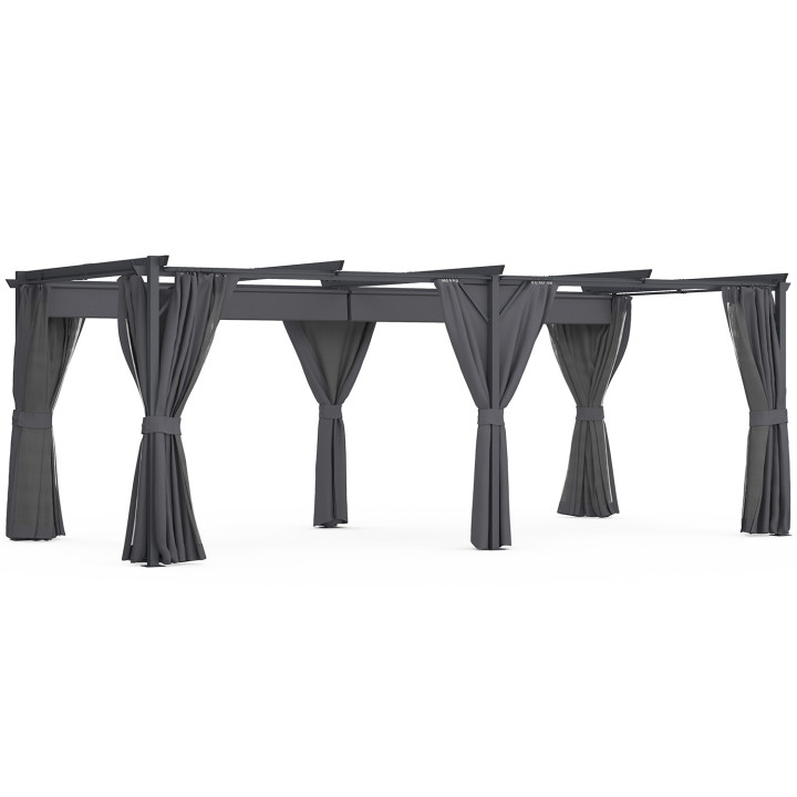 A buon mercato 3x6m grigio antracite tetto pergola retrattile | ID Market